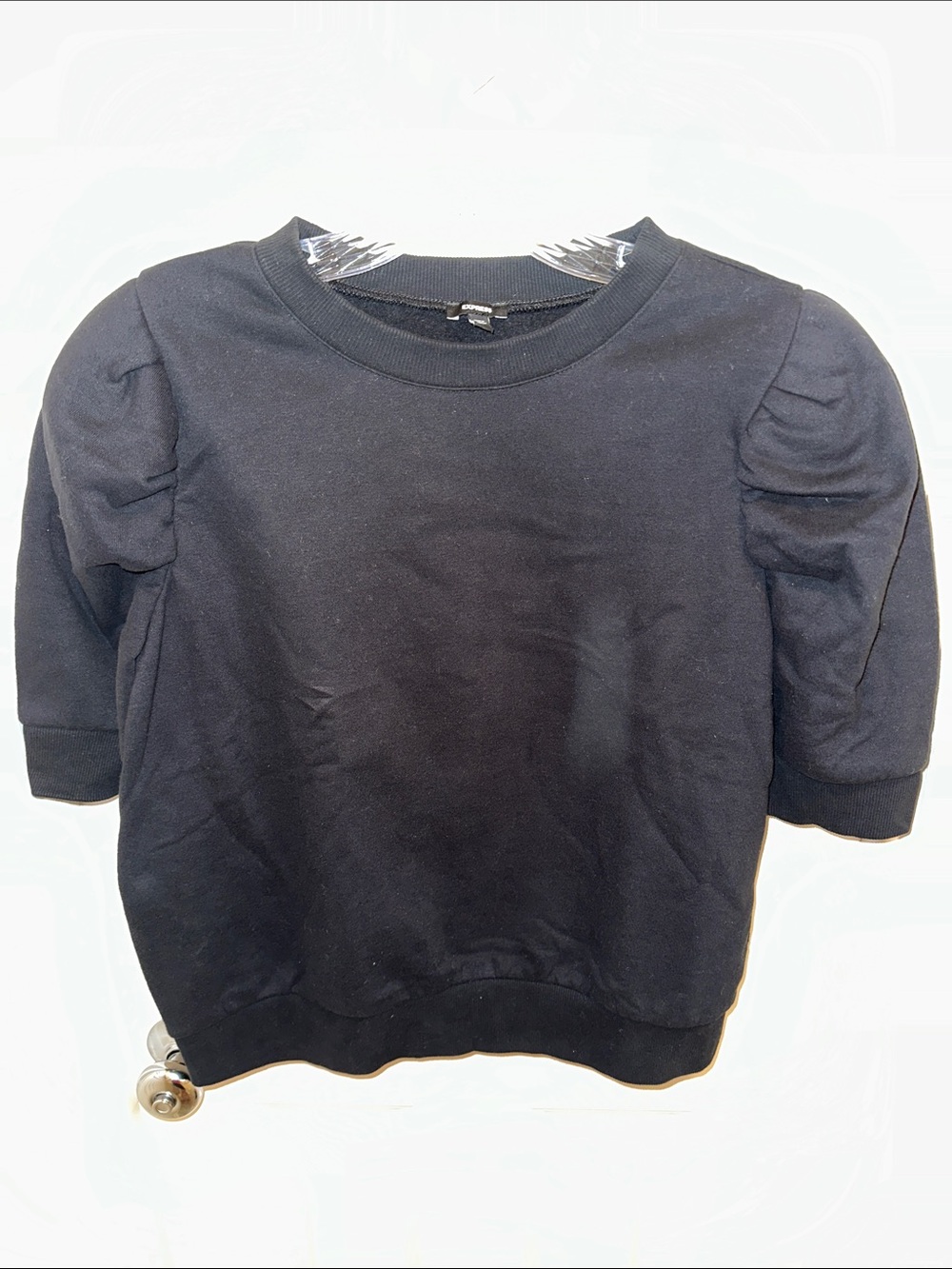 Express Black Puff Sleeve Sweatshirt